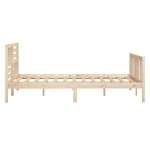 vidaXL Cadru de pat dublu, 135x190 cm, lemn masiv