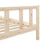 vidaXL Cadru de pat dublu, 135x190 cm, lemn masiv