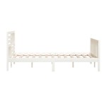 vidaXL Cadru de pat King Size, alb, 150x200 cm, lemn masiv vidaXL Cadru de pat King Size, alb, 150x200 cm, lemn masiv