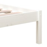 vidaXL Cadru de pat King Size, alb, 150x200 cm, lemn masiv vidaXL Cadru de pat King Size, alb, 150x200 cm, lemn masiv