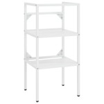 vidaXL Cadru lavoar baie cu chiuvetă încorporată, alb, fier