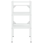 vidaXL Cadru lavoar baie cu chiuvetă încorporată, alb, fier