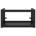 vidaXL Cadru lavoar baie cu chiuvetă încorporată, negru, fier