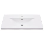 vidaXL Cadru lavoar baie cu chiuvetă încorporată, negru, fier