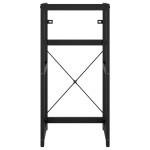 vidaXL Cadru lavoar baie cu chiuvetă încorporată, negru, fier