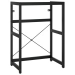 vidaXL Cadru lavoar baie cu chiuvetă încorporată, negru, fier vidaXL Cadru lavoar baie cu chiuvetă încorporată, negru, fier