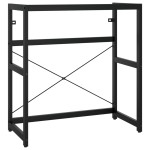vidaXL Cadru lavoar baie cu chiuvetă încorporată, negru, fier vidaXL Cadru lavoar baie cu chiuvetă încorporată, negru, fier