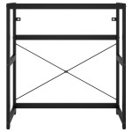 vidaXL Cadru lavoar baie cu chiuvetă încorporată, negru, fier vidaXL Cadru lavoar baie cu chiuvetă încorporată, negru, fier