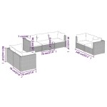 vidaXL Set mobilier de grădină cu perne, 7 piese, negru, poliratan vidaXL Set mobilier de grădină cu perne, 7 piese, negru, poliratan