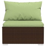 vidaXL Set mobilier de grădină cu perne, 8 piese, maro, poliratan vidaXL Set mobilier de grădină cu perne, 8 piese, maro, poliratan
