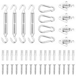 vidaXL Set accesorii parasolar din oțel inoxidabil, 12 piese vidaXL Set accesorii parasolar din oțel inoxidabil, 12 piese