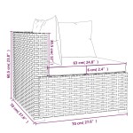 vidaXL Set mobilier de grădină cu perne, 7 piese, negru, poliratan vidaXL Set mobilier de grădină cu perne, 7 piese, negru, poliratan
