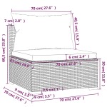 vidaXL Set mobilier de grădină cu perne, 7 piese, negru, poliratan vidaXL Set mobilier de grădină cu perne, 7 piese, negru, poliratan