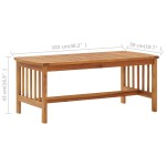 vidaXL Masă de cafea, 102 x 50 x 43 cm, lemn masiv de acacia