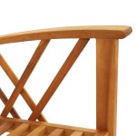 vidaXL Scaune de grădină, 2 buc., lemn masiv de acacia
