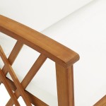 vidaXL Bancă de grădină cu perne, 119 cm, lemn masiv de acacia