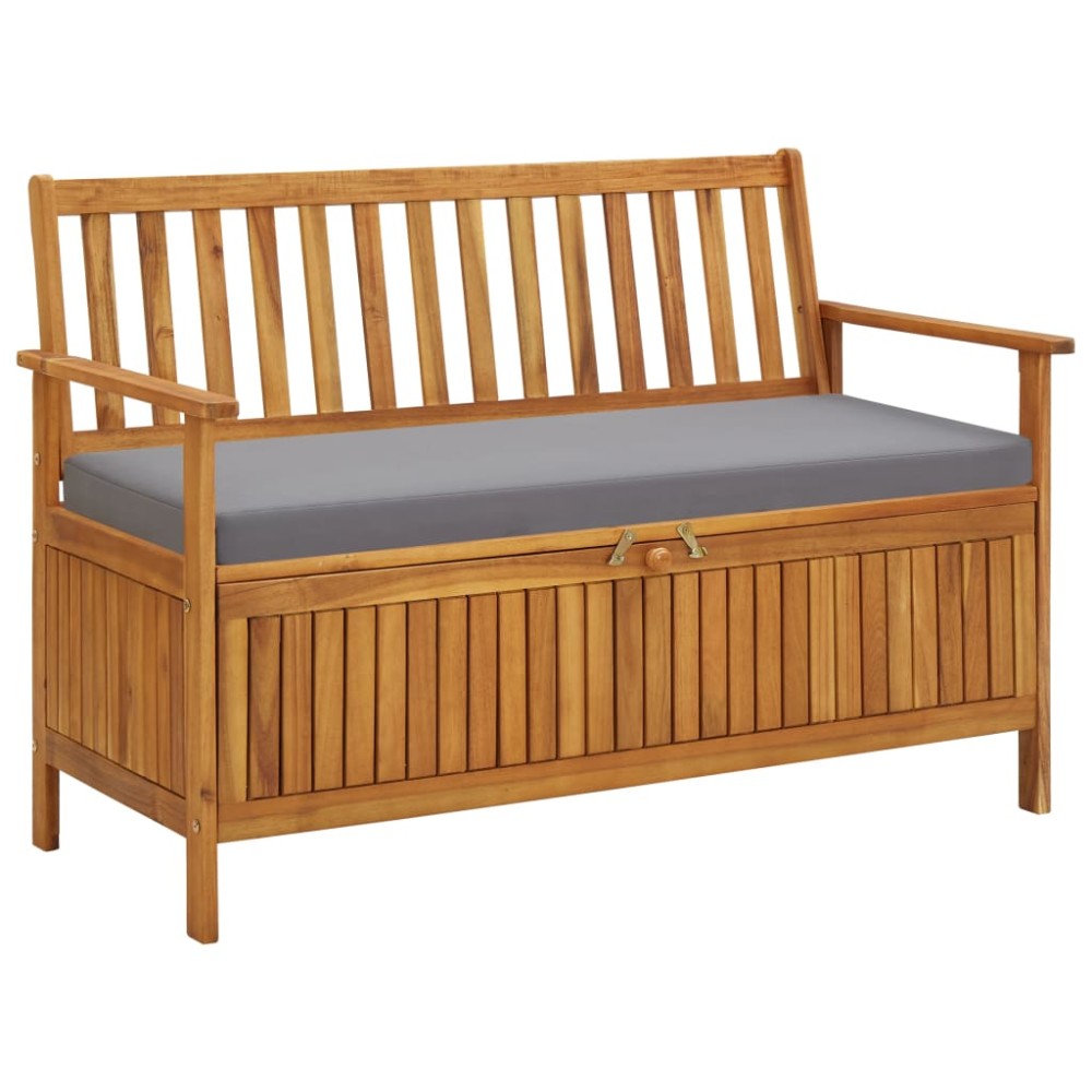 vidaXL Bancă de depozitare grădină, 120 cm, lemn masiv de acacia