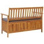 vidaXL Bancă de depozitare grădină, 120 cm, lemn masiv de acacia