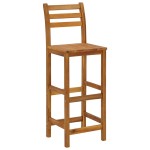 vidaXL Taburete de bar, 4 buc., lemn masiv de acacia vidaXL Taburete de bar, 4 buc., lemn masiv de acacia