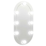 vidaXL Oglindă cu lumini LED, 60x30 cm, sticlă, oval vidaXL Oglindă cu lumini LED, 60x30 cm, sticlă, oval