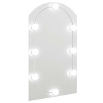 vidaXL Oglindă cu lumini LED, arcadă, 70x40 cm, sticlă vidaXL Oglindă cu lumini LED, arcadă, 70x40 cm, sticlă