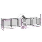 vidaXL Coteț de găini, 500x100x150 cm, lemn masiv de pin impregnat vidaXL Coteț de găini, 500x100x150 cm, lemn masiv de pin impregnat