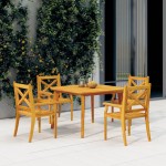 vidaXL Masă de grădină, 110x110x75 cm, lemn masiv de acacia vidaXL Masă de grădină, 110x110x75 cm, lemn masiv de acacia