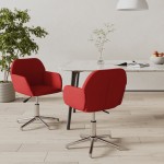 vidaXL Scaune de bucătărie pivotante, 2 buc., roșu vin, textil vidaXL Scaune de bucătărie pivotante, 2 buc., roșu vin, textil