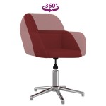 vidaXL Scaune de bucătărie pivotante, 2 buc., roșu vin, textil vidaXL Scaune de bucătărie pivotante, 2 buc., roșu vin, textil