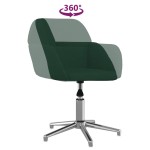 vidaXL Scaune de bucătărie pivotante, 2 buc., verde închis, catifea vidaXL Scaune de bucătărie pivotante, 2 buc., verde închis, catifea