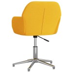 vidaXL Scaune de bucătărie pivotante, 2 buc., galben muștar, textil