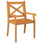 vidaXL Scaune de exterior, 3 buc., lemn masiv de acacia vidaXL Scaune de exterior, 3 buc., lemn masiv de acacia