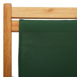 vidaXL Scaun de plajă pliabil, verde, lemn de eucalipt și țesătură vidaXL Scaun de plajă pliabil, verde, lemn de eucalipt și țesătură