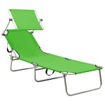 vidaXL Șezlong pliabil cu baldachin, oțel, verde măr vidaXL Șezlong pliabil cu baldachin, oțel, verde măr