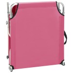 vidaXL Șezlong pliabil cu baldachin, oțel, roz magenta vidaXL Șezlong pliabil cu baldachin, oțel, roz magenta
