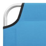 vidaXL Șezlong de plajă pliabil, albastru turcoaz, oțel și textil vidaXL Șezlong de plajă pliabil, albastru turcoaz, oțel și textil