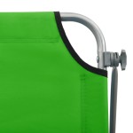 vidaXL Șezlong cu baldachin, verde, oțel vidaXL Șezlong cu baldachin, verde, oțel
