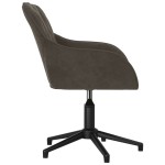 vidaXL Scaune de bucătărie pivotante, 2 buc, gri închis, catifea