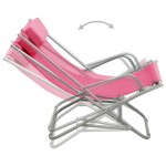 vidaXL Scaune balansoar, 2 buc., roz, oțel vidaXL Scaune balansoar, 2 buc., roz, oțel