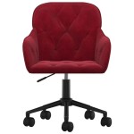 vidaXL Scaune de bucătărie pivotante, 2 buc., roșu vin, catifea vidaXL Scaune de bucătărie pivotante, 2 buc., roșu vin, catifea