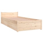 vidaXL Cadru de pat cu sertare Small Single, 75x190 cm