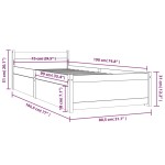 vidaXL Cadru de pat cu sertare Small Single, 75x190 cm