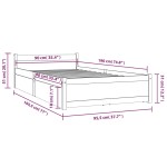 vidaXL Cadru de pat cu sertare Single, 90x190 cm
