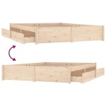 vidaXL Cadru de pat cu sertare Double, 135x190 cm