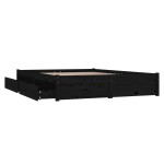 vidaXL Cadru de pat cu sertare, negru, 140x190 cm vidaXL Cadru de pat cu sertare, negru, 140x190 cm