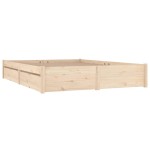 vidaXL Cadru de pat cu sertare King Size, 150x200 cm