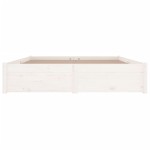 vidaXL Cadru de pat cu sertare King Size, alb, 150x200 cm