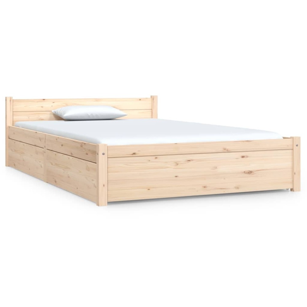 vidaXL Cadru de pat cu sertare Small Double, 120x190 cm