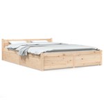 vidaXL Cadru de pat cu sertare Double, 135x190 cm