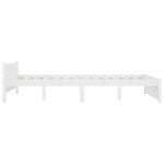 vidaXL Cadru de pat cu sertare Double, alb, 135x190 cm